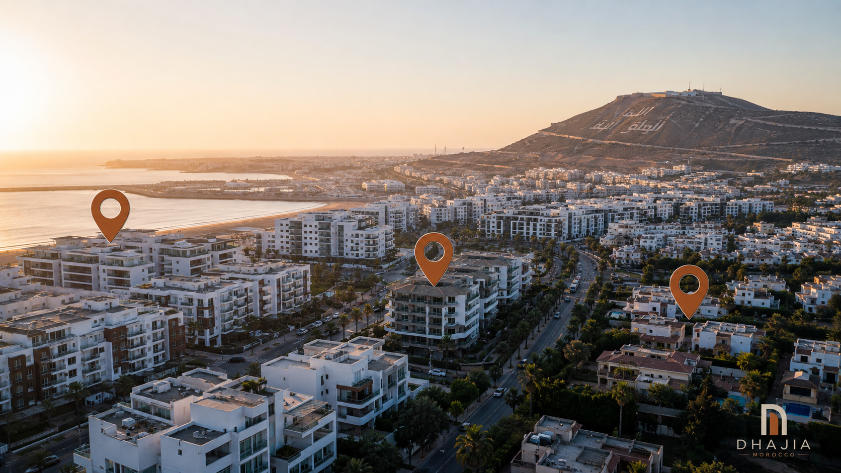 Agadir property areas considered for rental-yield analysis