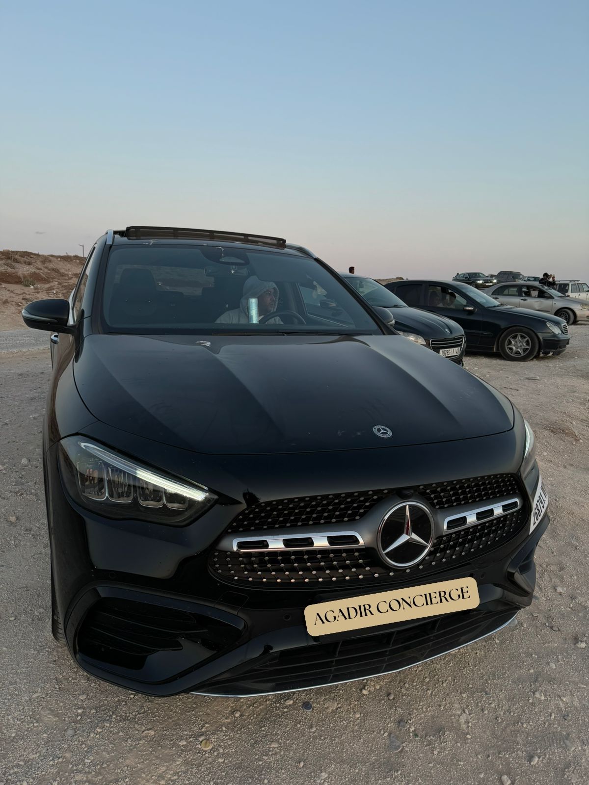 Black Mercedes-Benz GLA 200d available for DHAJIA Morocco car hire in Agadir