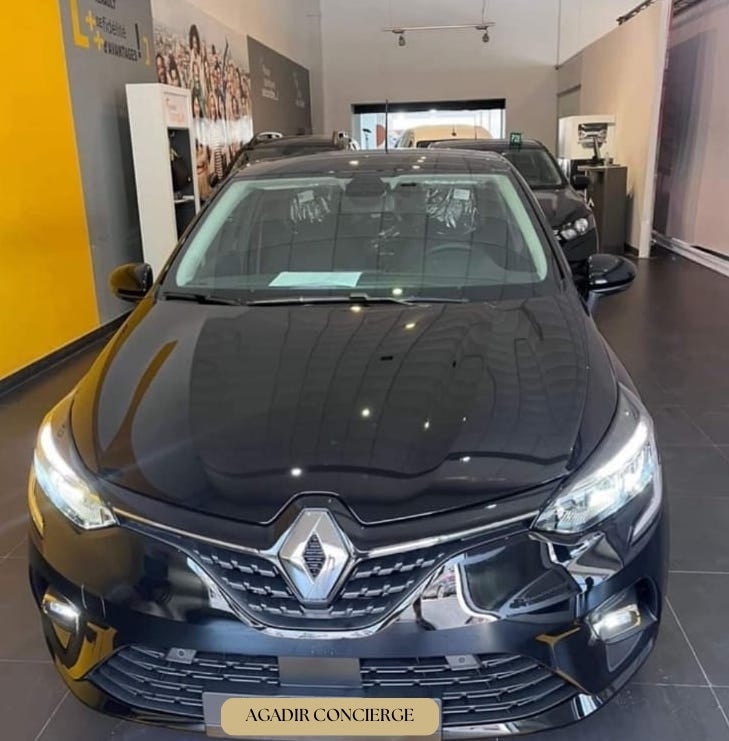 Black Renault Clio 5 available for DHAJIA Morocco car hire in Agadir