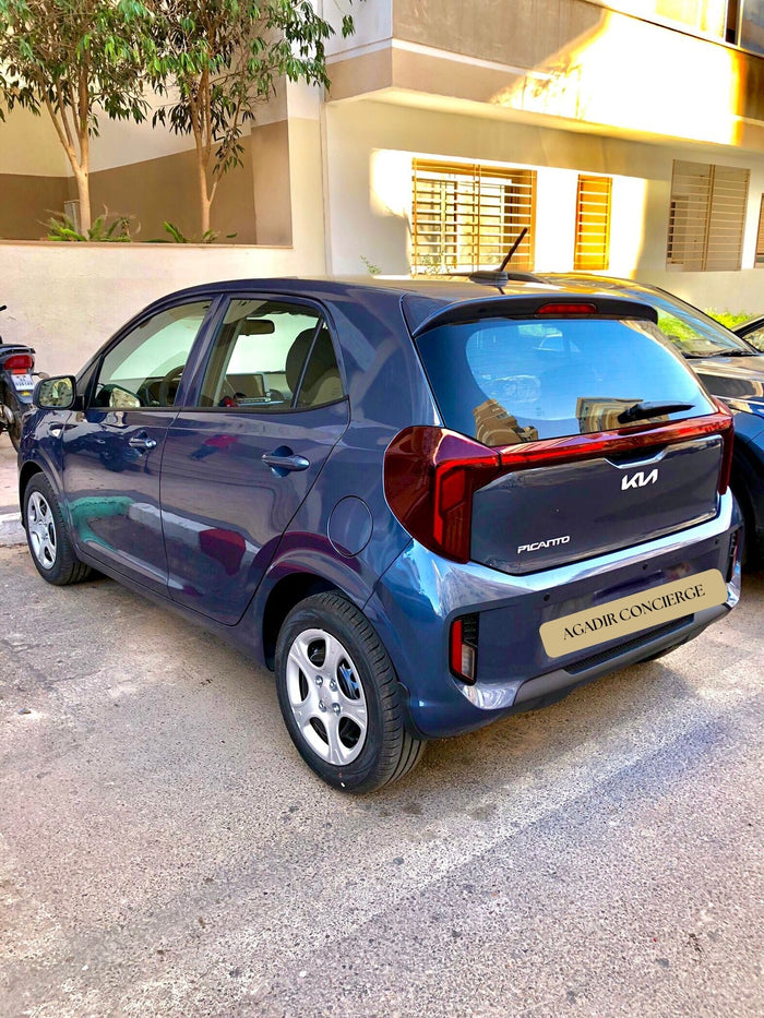 Blue Kia Picanto available for DHAJIA Morocco car hire in Agadir — view 2