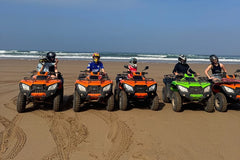 Quad bikes lined up by the coast — Agadir Quad biking tour