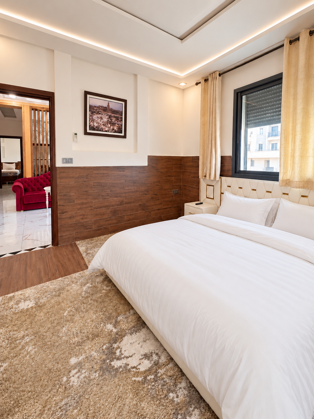 Królewski Marokański Salon – Apartament z 2 sypialniami w Agadirze