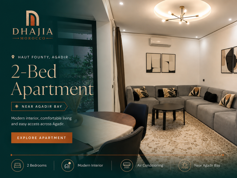 DHAJIA Haut Founty 2-Bed Apartment + Near Agadir Bay + Modern Interior-1
