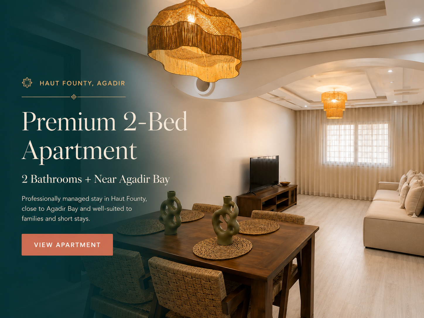 DHAJIA Haut Founty, Agadir Premium 2-Bed Apartment + 2 Bathrooms + Near Agadir Bay-1