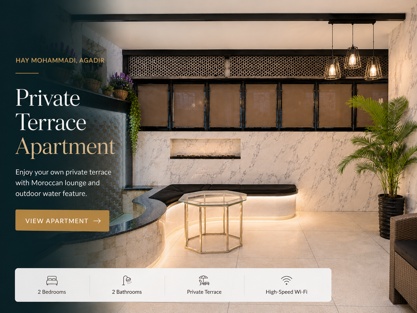 DHAJIA Hay Mohammadi, Agadir Premium 2-Bed Apartment + Private Terrace