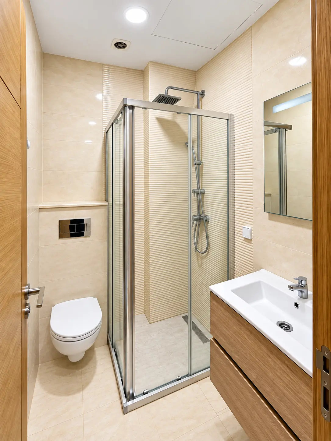 Bathroom | Shower bathroom prepared for guests in Agadir Bay apartment