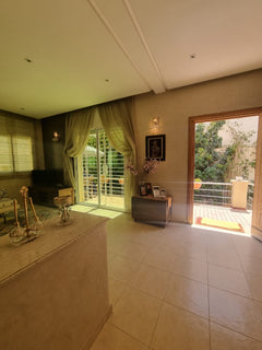 Living room and terrace doors — Dakhla Bloc F1 villa, Agadir