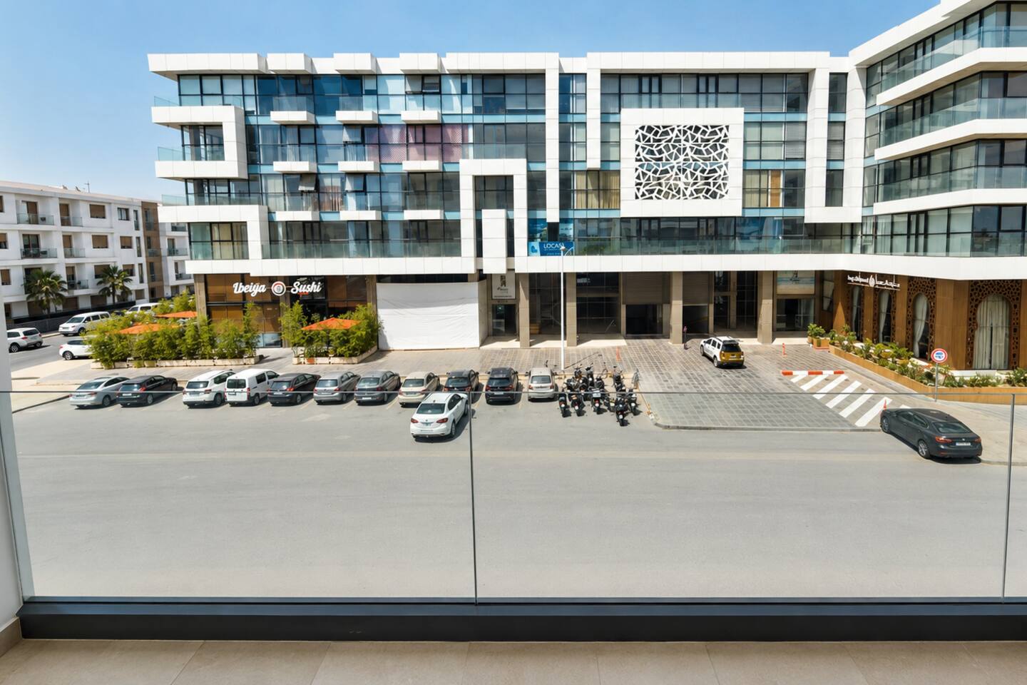 View across the street from the Agadir Bay apartment residence.