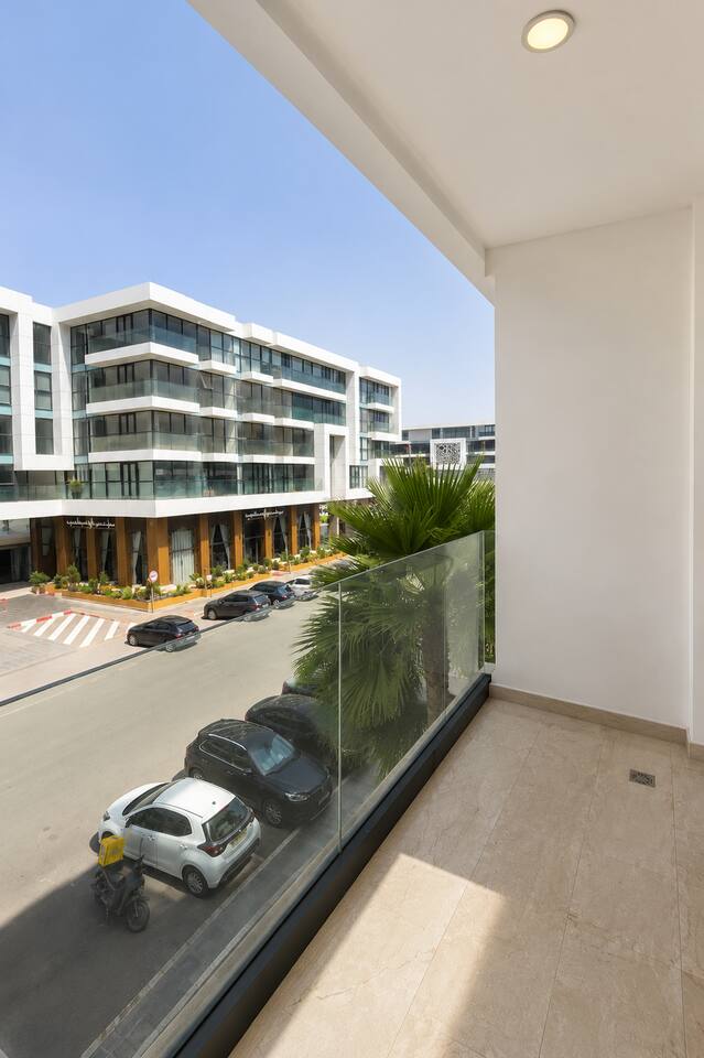 Balcony view across the Agadir Bay neighbourhood from the apartment.