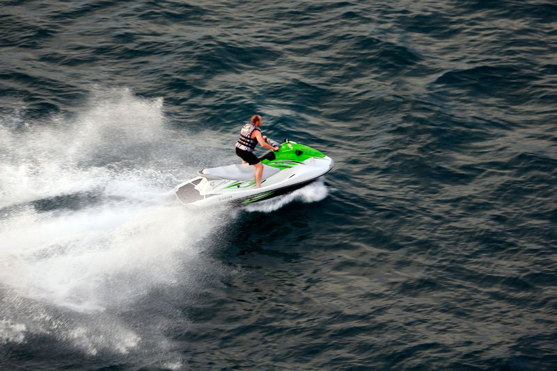 Illustrative jet ski action photograph; actual machine and location may differ