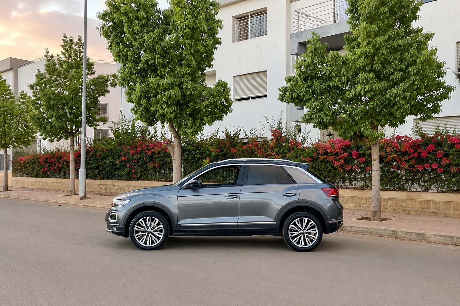 Silver 2021 Volkswagen T-Roc available for DHAJIA Morocco car hire in Agadir