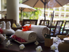 Spa towels and aromatherapy — illustrative wellness photograph