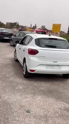 White Dacia Sandero available through DHAJIA Morocco car hire in Agadir