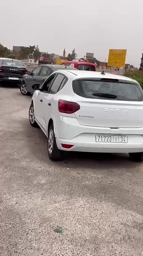 White Dacia Sandero available through DHAJIA Morocco car hire in Agadir