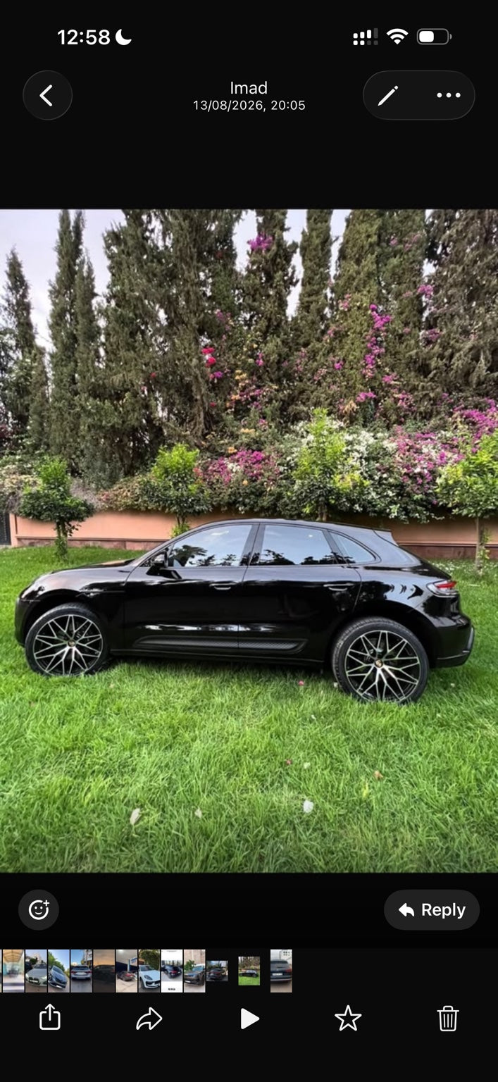 Black Porsche Macan available for car hire enquiries in Agadir