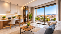 Prime Founty studio interior — illustrative AI adaptation of supplied brochure render